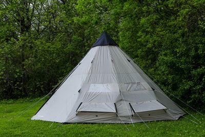 Tahoe Gear Bighorn XL 18' x 18' 12 Person Teepee Cone Shape Camping Tent