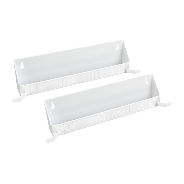 Rev-A-Shelf 14" Tip Out Accessory Tray, Tab Stops, White, 2 Pack, 6562-14-11-52