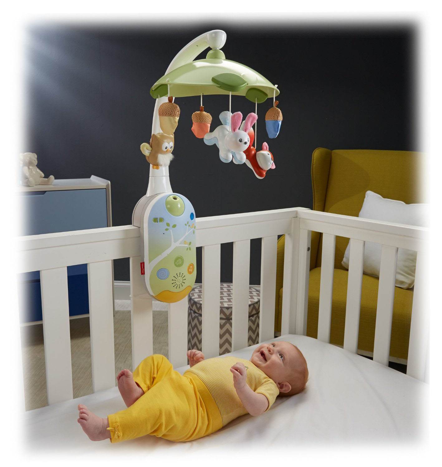 Fisher Price Woodland Friends Smart Connect 2-in-1 Projection Mobile | CDM85