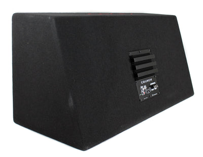 Crunch Dual 1000 Watt 12-Inch Subwoofers Sealed Enclosure | CR-212A - Open Box