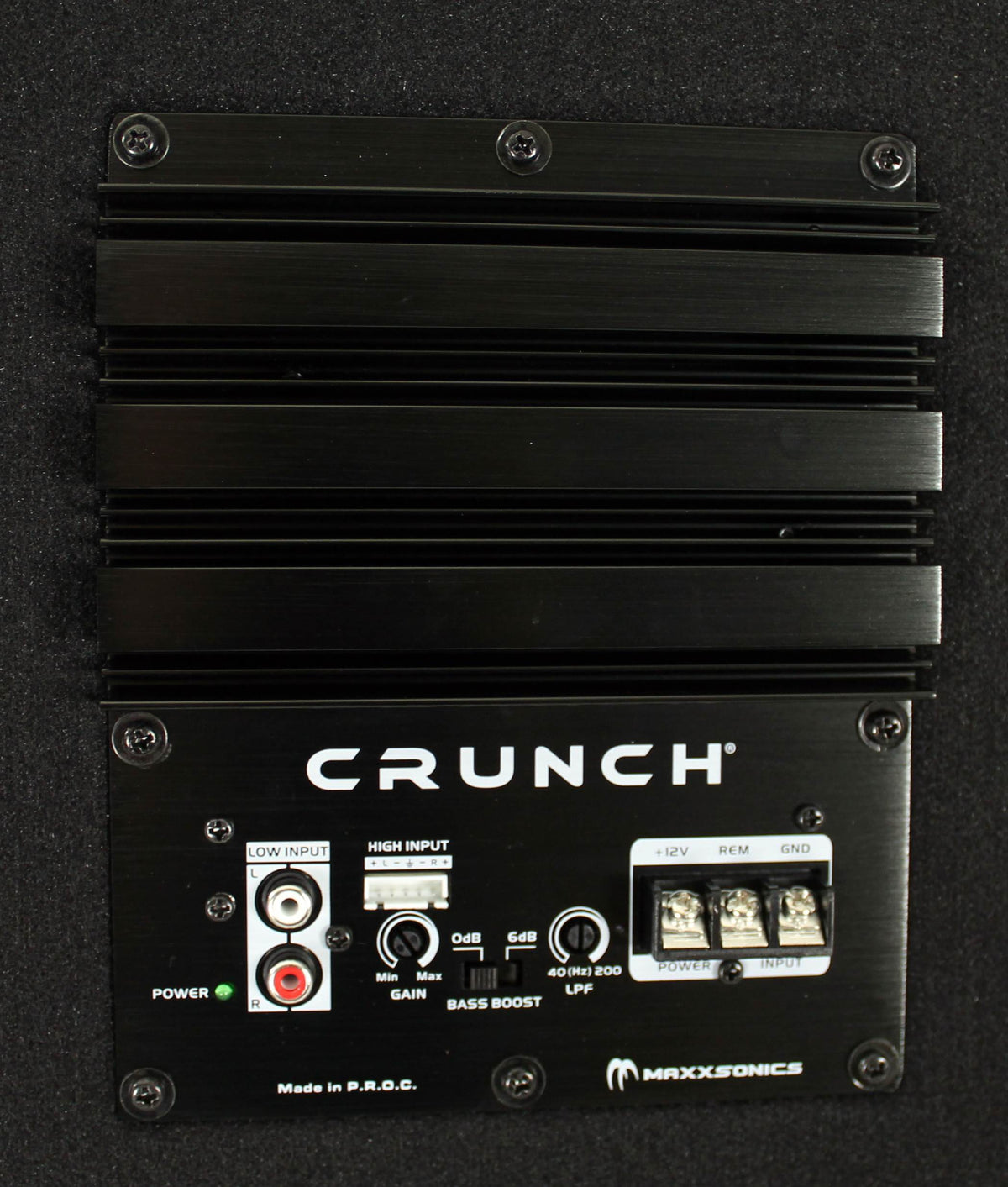 Crunch Dual 1000 Watt 12-Inch Subwoofers Sealed Enclosure | CR-212A - Open Box