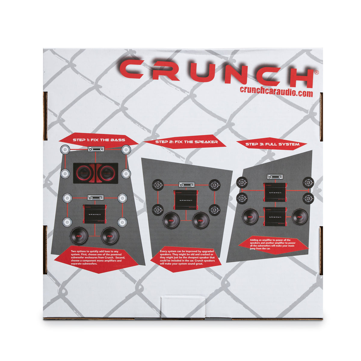 Crunch 2-Channel 1,000 Watt Amp A/B Class Car Audio Stereo Amplifier (Used)