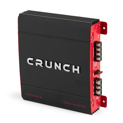 Crunch 2 Channel Car Audio Amplifier & MTX 12 In Dual Loaded Subwoofer Enclosure