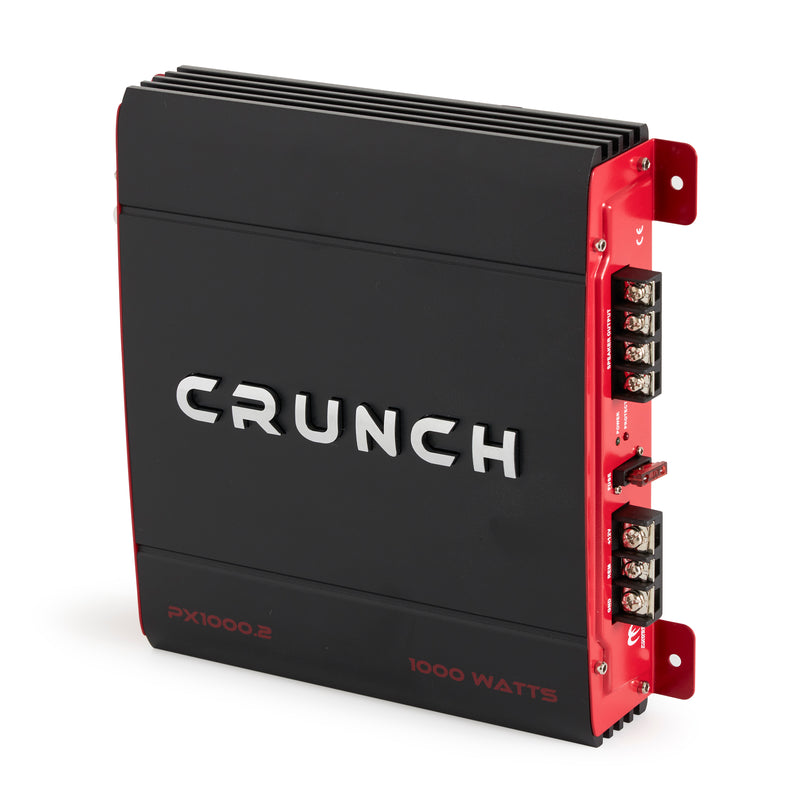 Crunch 2 Channel Car Audio Amplifier & MTX 12 In Dual Loaded Subwoofer Enclosure