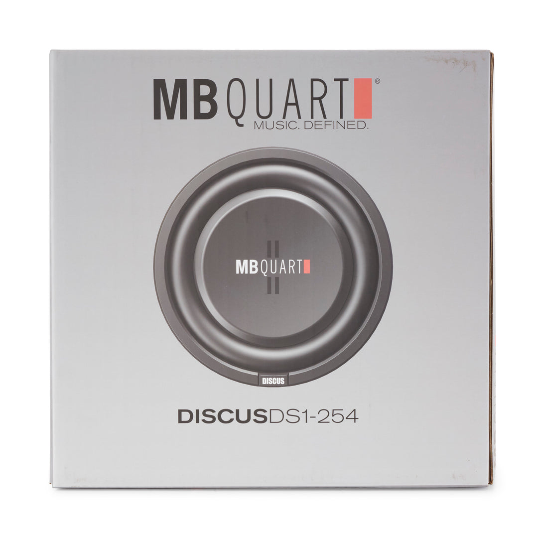 MB Quart DS1-254 200 Watt 4 Ohm 10 Inch Shallow Slim Subwoofer for Vehicles