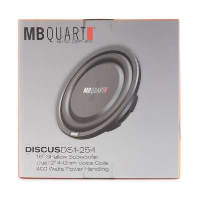 4) MB Quart DS1-254 400 Watt 4 Ohm Shallow Slim Subwoofers Car Truck DVC Subs - VMInnovations