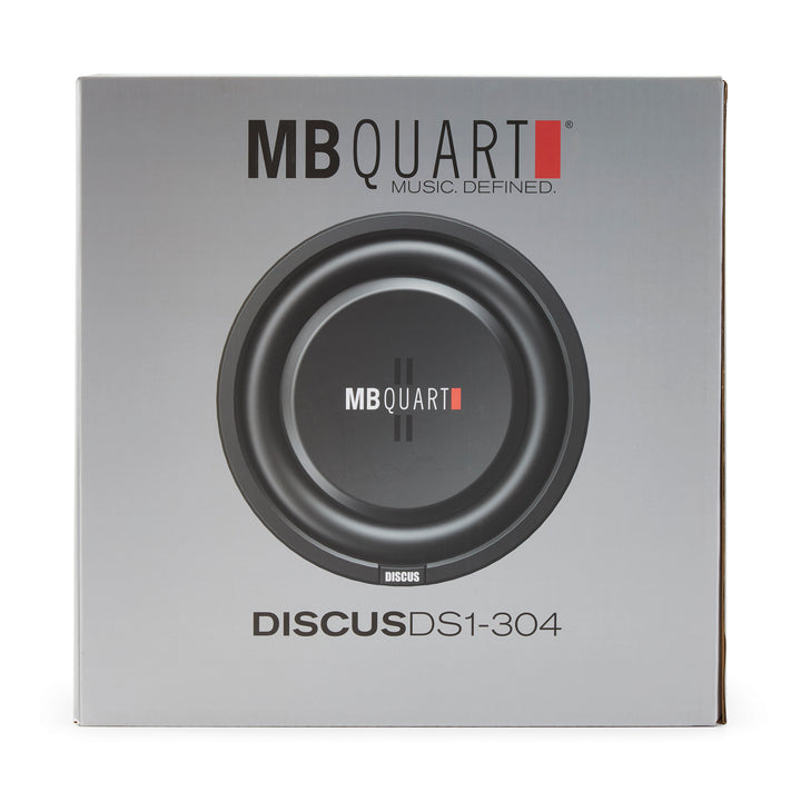 MB Quart DS1-304 1600 Watt 12 Inch Slim Shallow Automotive Subwoofers, 4 Piece