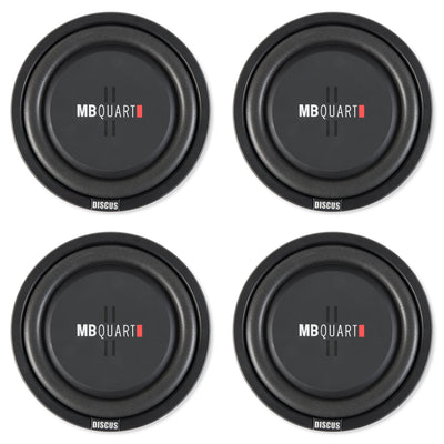 MB Quart DS1-304 1600 Watt 12 Inch Slim Shallow Automotive Subwoofers, 4 Piece