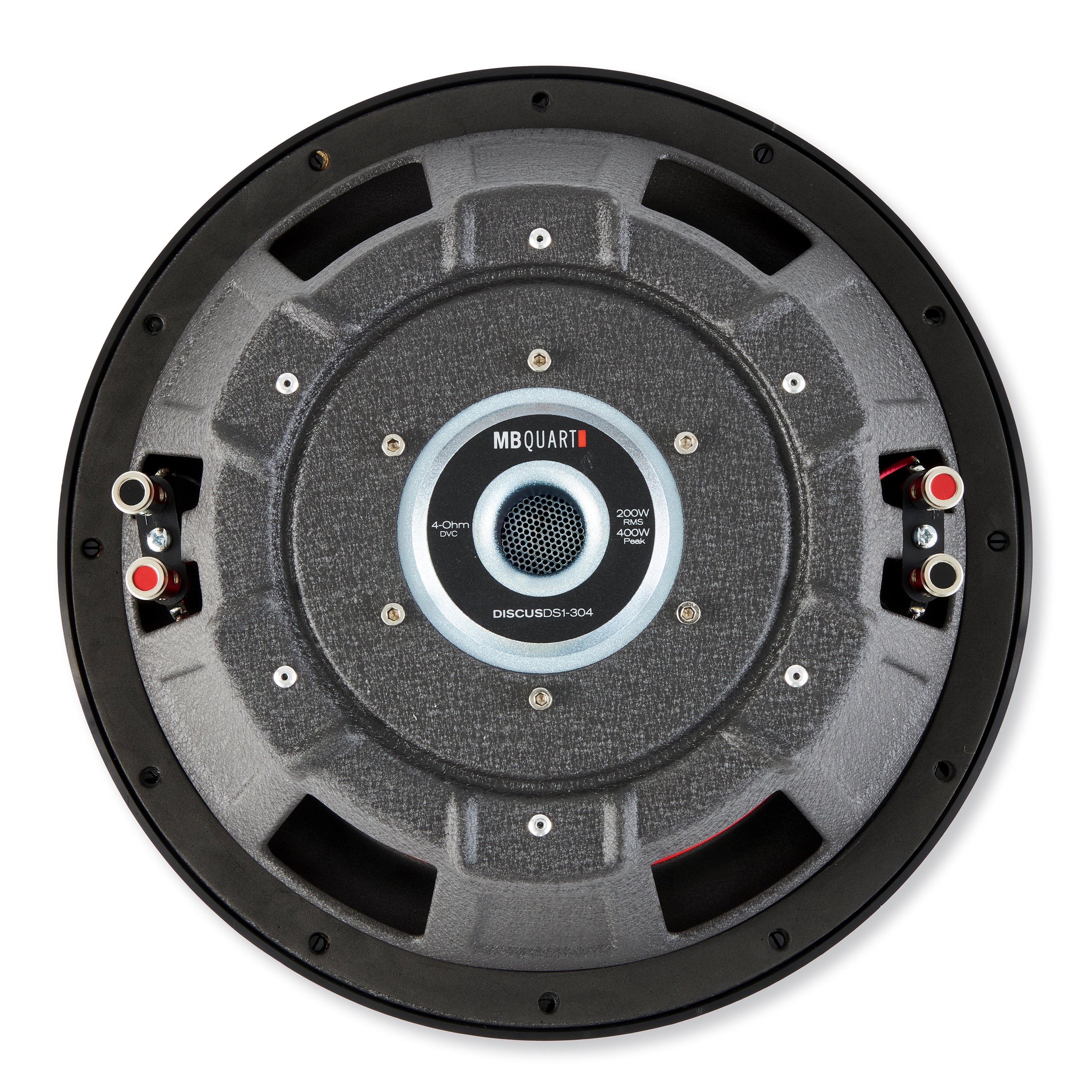 MB Quart DS1-304 1600 Watt 12 Inch Slim Shallow Automotive Subwoofers, 4 Piece