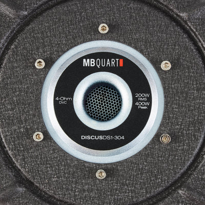 MB Quart DS1-304 1600 Watt 12 Inch Slim Shallow Automotive Subwoofers, 4 Piece