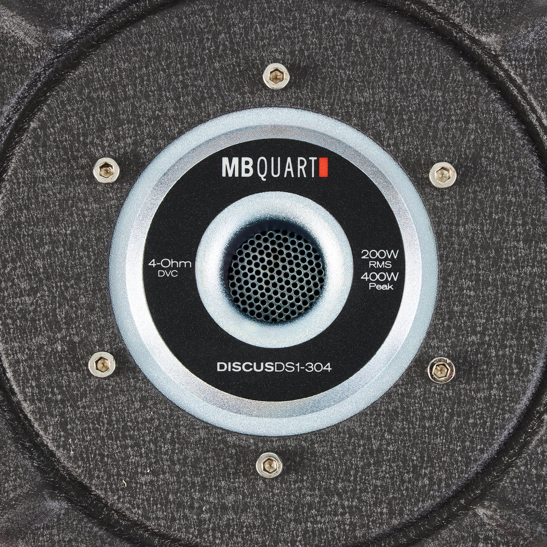 MB Quart DS1-304 1600 Watt 12 Inch Slim Shallow Automotive Subwoofers, 4 Piece