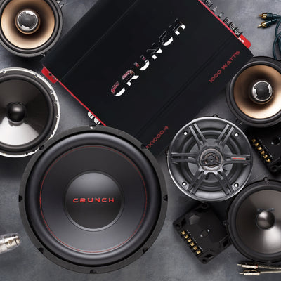 Crunch PX-1000.4 4 Channel 1000 Watt Amp A/B Class Car Stereo Power Amplifier (Refurbished)