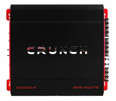 Crunch 12 Inch 4 Ohm Car Subwoofer Speaker (2 Pack) with A/B Class Car Amplifier