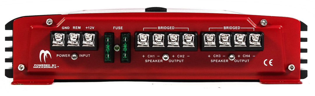 Crunch PX-1000.4 4 Channel 1000 Watt Amplifier w/ BOSS Audio Systems Wiring Kit