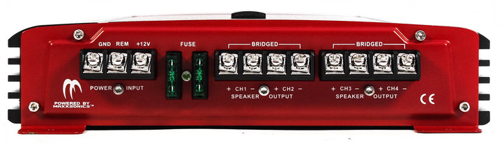 Crunch PX-1000.4 4 Channel 1000 Watt Amplifier w/ BOSS Audio Systems Wiring Kit