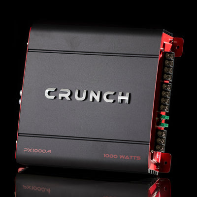 Crunch PX-1000.4 4 Channel 1000 Watt Amp A/B Class Car Stereo Power Amplifier (Refurbished)