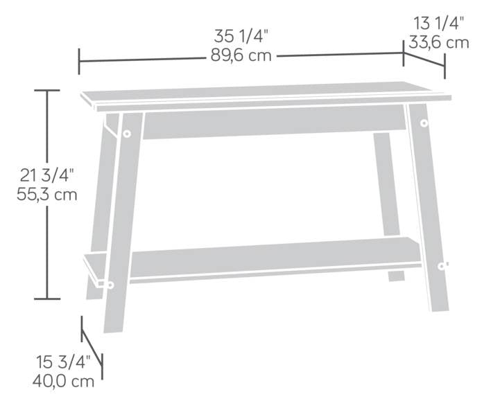 Sauder Furniture 414868 Cinnamon Cherry 37" TV Entertainment Stand (Open Box)