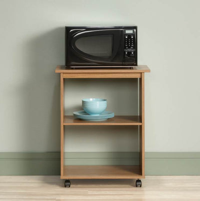 Sauder Furniture 416405 Beginnings Kitchen Microwave Wheeled Cart (Open Box)