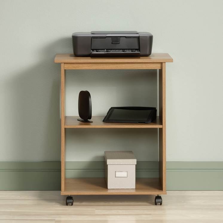 Sauder Furniture 416405 Beginnings Kitchen Microwave Wheeled Cart (Open Box)
