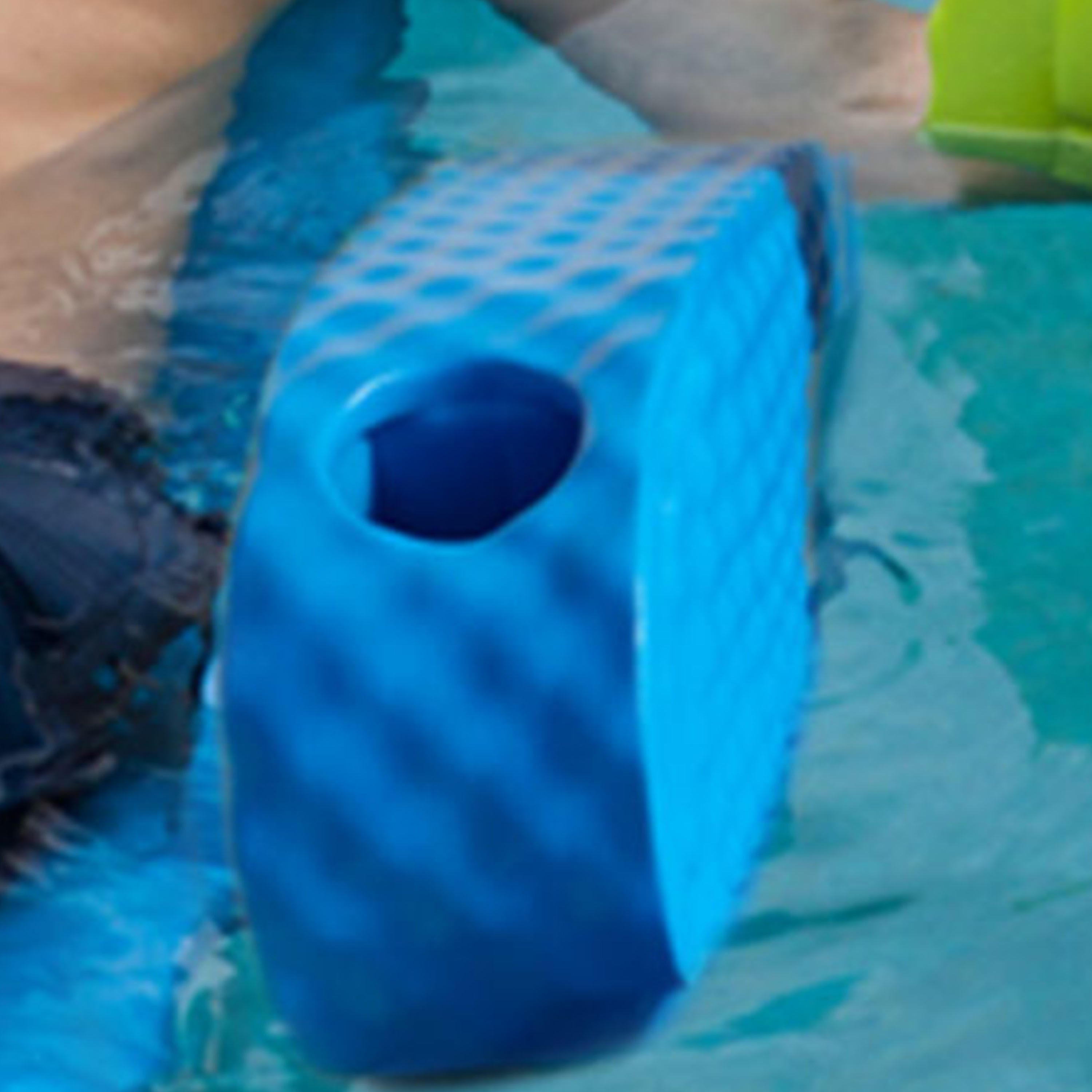 Folding Baja II Lounger Foam Swimming Pool Float, Bahama Blue (Used) - VMInnovations