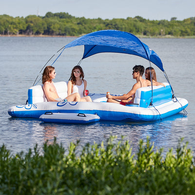 Bestway 134 x 118 Inches CoolerZ Tropical Breeze II Large Floating Lounge (Used)