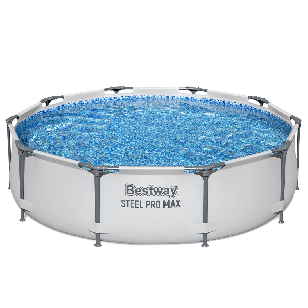 Bestway Steel ProMAX 10'x30" Above Ground Outdoor Swimming Pool w/Pump(Open Box)