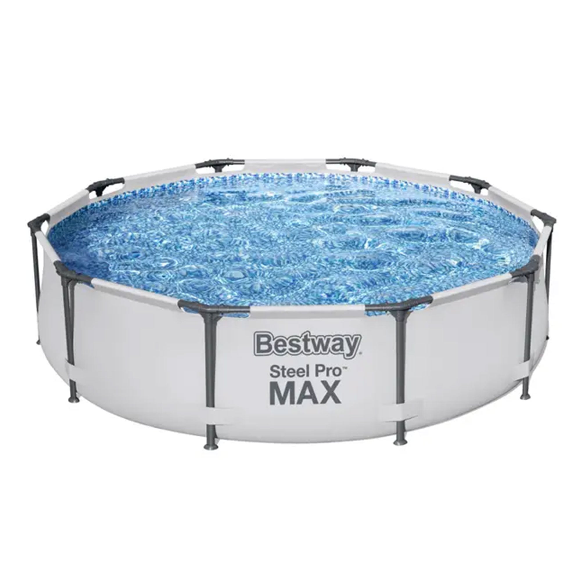 Bestway Steel Pro MAX 10'x30" Round Above Ground Outdoor Pool with Pump, 2 Pack - VMInnovations