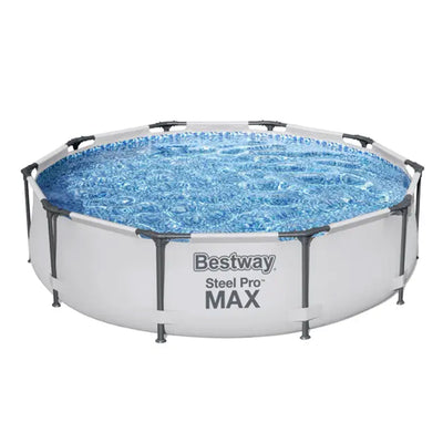 Bestway Steel Pro MAX 10'x30" Round Above Ground Outdoor Pool with Pump, 2 Pack - VMInnovations