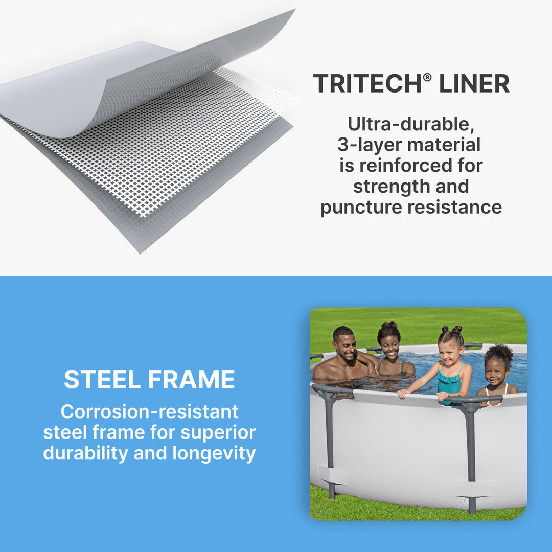 Bestway 10'x30" Steel Pro Frame Above Ground Swimming Pool Set (For Parts)