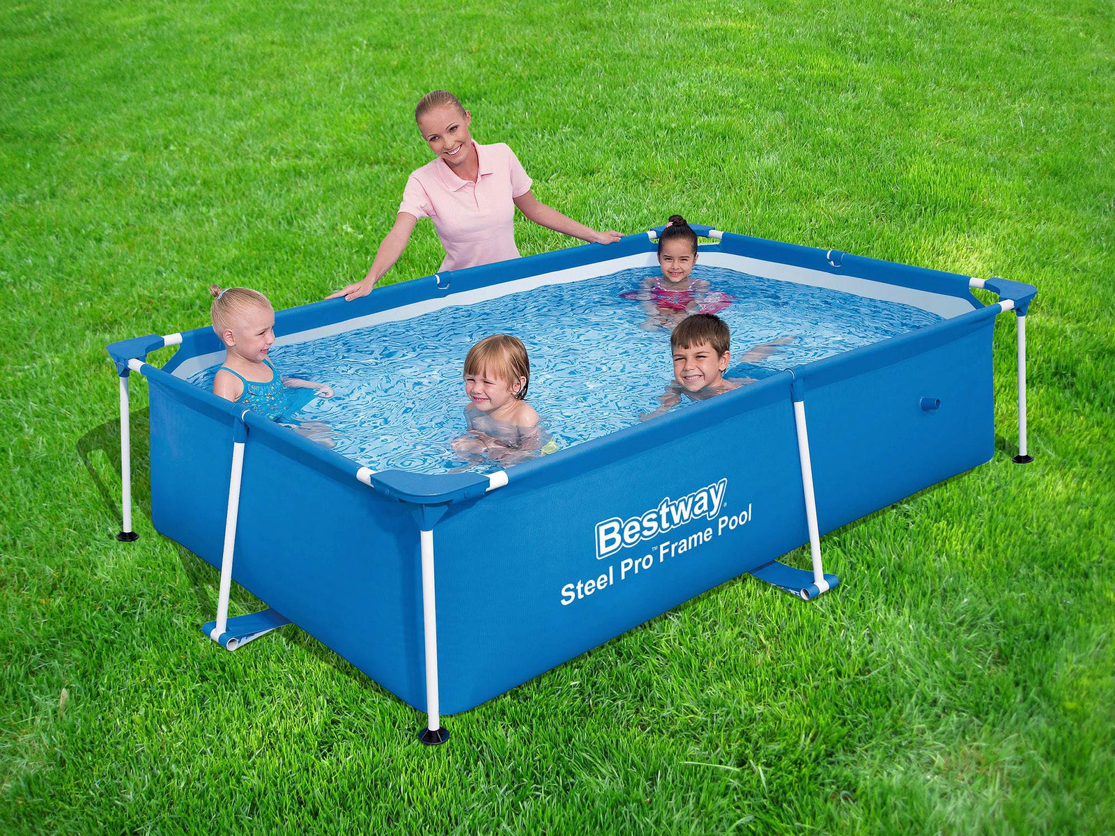 Bestway 9.8' x 6.7' x 26" Deluxe Splash Kids Ground Swimming Pool (Pool Only) - VMInnovations