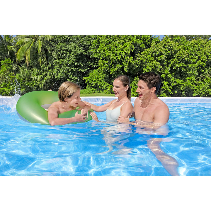 Bestway 24' x 12' x 52" Power Steel Rectangular Above Ground Pool Set (Used)