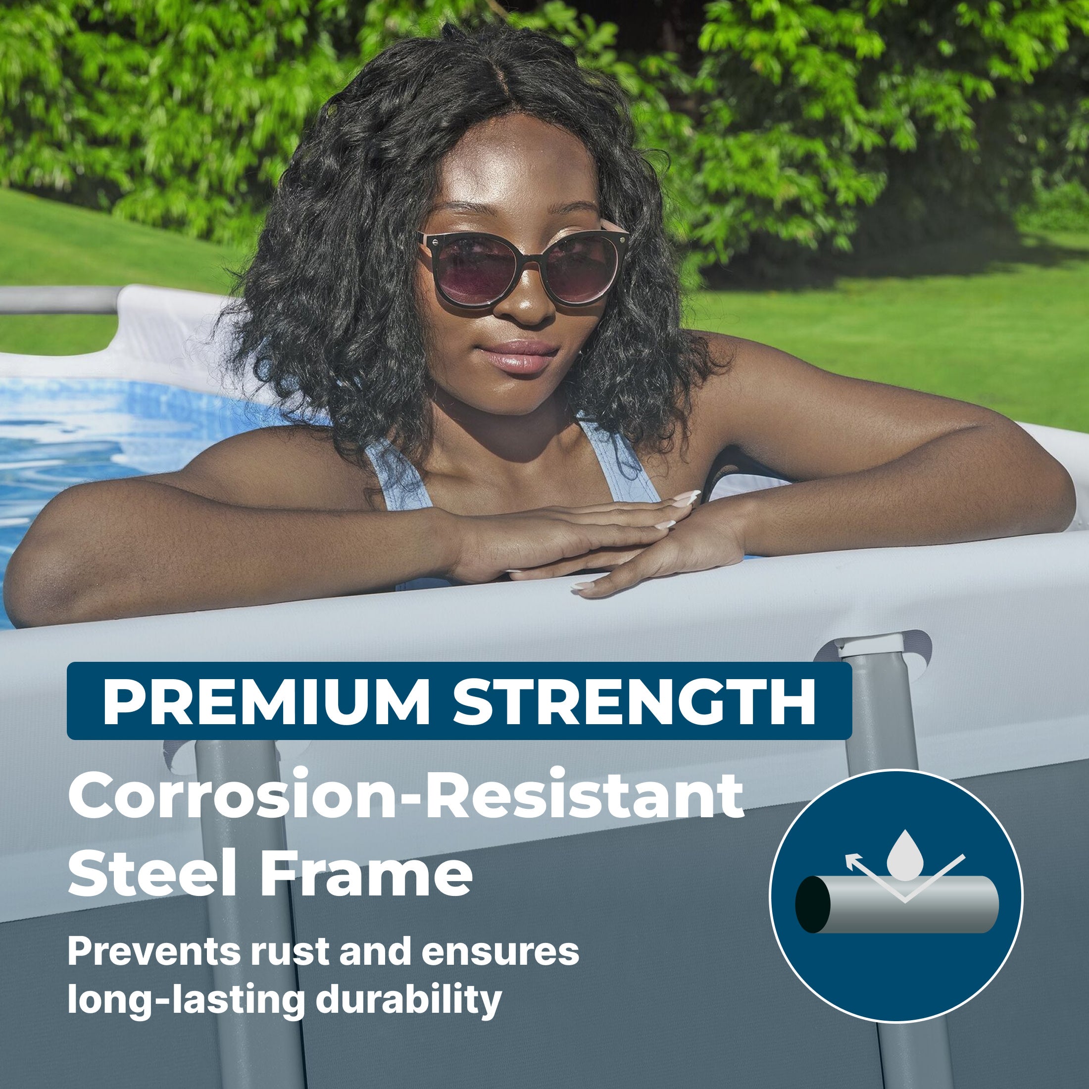 Bestway 24' x 12' x 52" Power Steel Above Ground Swimming Pool Set (For Parts)