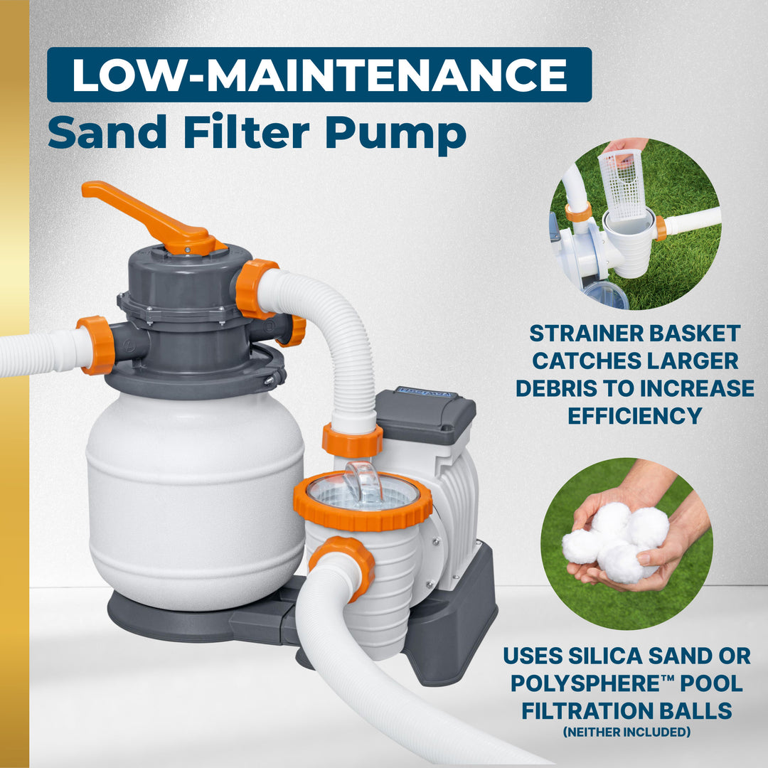 Bestway 24' x 12' x 52" Rectangular Frame Above Ground Pool Set (Open Box) - VMInnovations