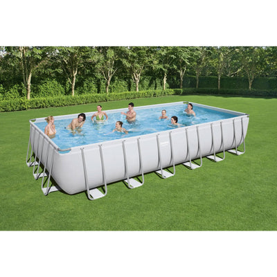 Bestway 24ft x 12ft x 52in Pool Set w/ Pool Vacuum & Maintenance Accessories Kit - VMInnovations