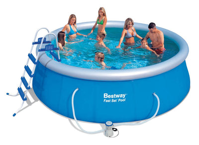 Bestway 15' x 48" Fast Set Inflatable Above Ground Swimming Pool Set (Open Box)
