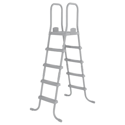 Bestway 52 In SteelPool Safety Ladder w/ No-Slip 9x36-Inch Vinyl Pool Ladder Mat - VMInnovations