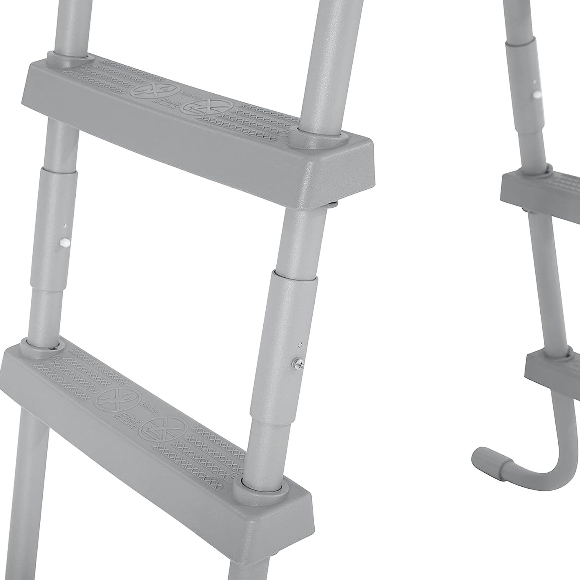 Bestway 52" Steel Above Ground Swimming Pool Ladder No-Slip Steps (Open Box) - VMInnovations