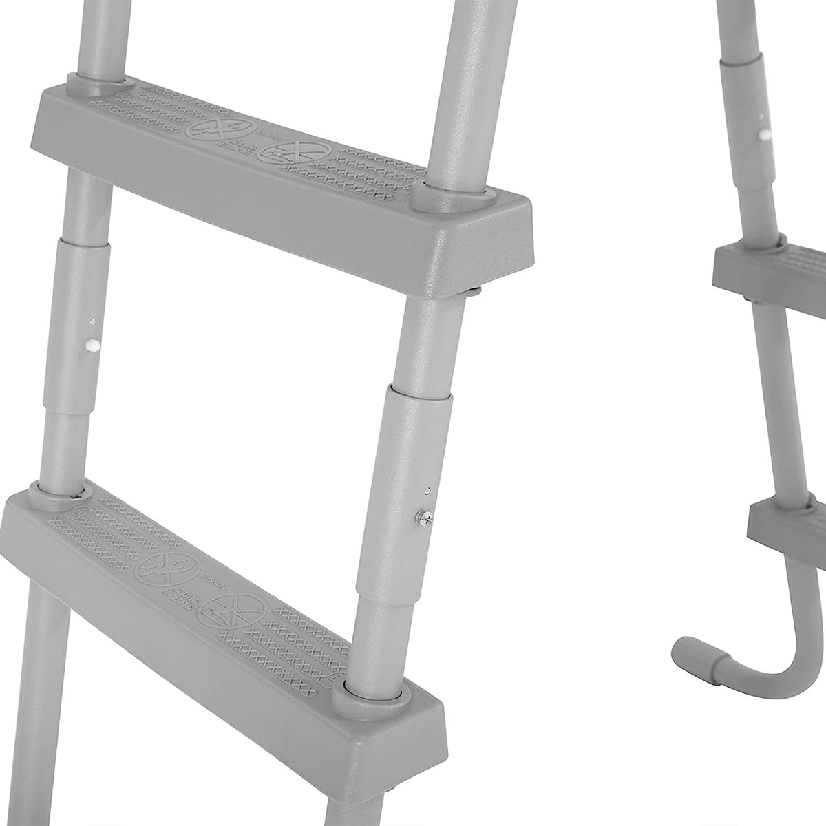 Bestway 52" Steel Above Ground Pool Ladder No-Slip Steps (Open Box) (2 Pack)