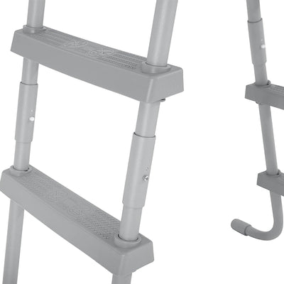 Bestway 52" Steel Above Ground Swimming Pool Ladder No-Slip Steps (Open Box)