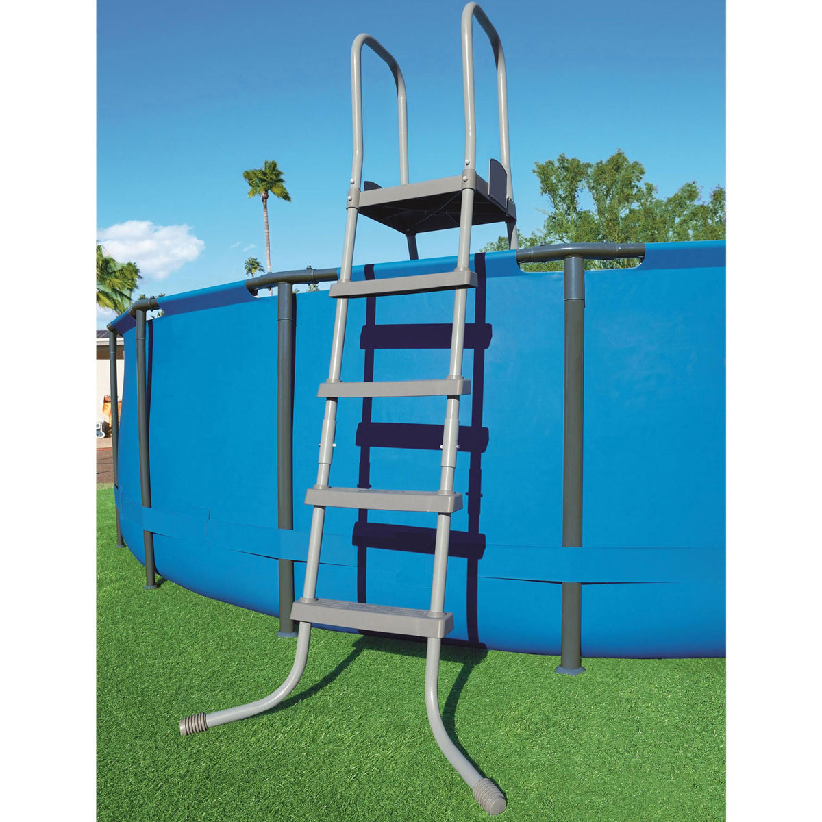 Bestway 52" Steel Above Ground Swimming Pool Ladder Steps (Open Box) (4 Pack)