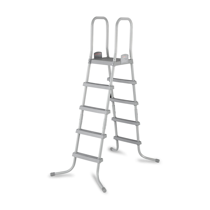 Bestway 52" Steel Above Ground Swimming Pool Ladder No-Slip Steps (Open Box)