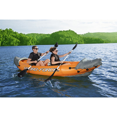 Bestway 126 x 35 Inch Lite-Rapid X2 Inflatable Kayak Float with Oars (2 Pack)