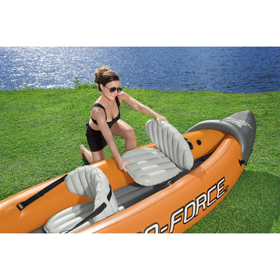 Bestway 126 x 35 Inch Lite-Rapid X2 Inflatable Kayak Float with Oars (2 Pack)
