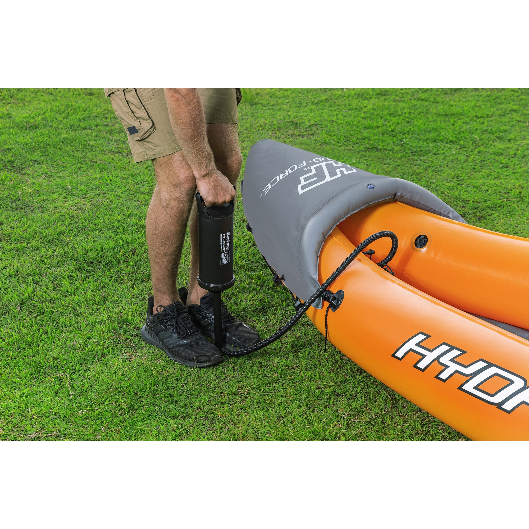 Bestway 126 x 35 Inch Lite-Rapid X2 Inflatable Kayak Float with Oars (2 Pack)