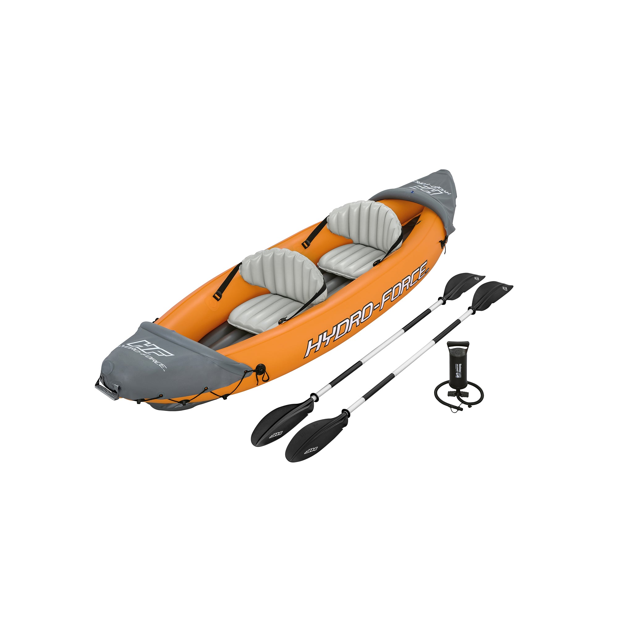 Bestway 126 x 35 Inch Lite-Rapid X2 Inflatable Kayak Float with Oars (2 Pack)