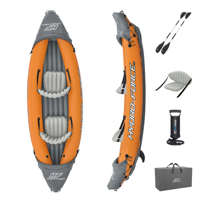 Bestway Hydro Force Lite Rapid 2 Person Inflatable Outdoor Water Sport Kayak Set
