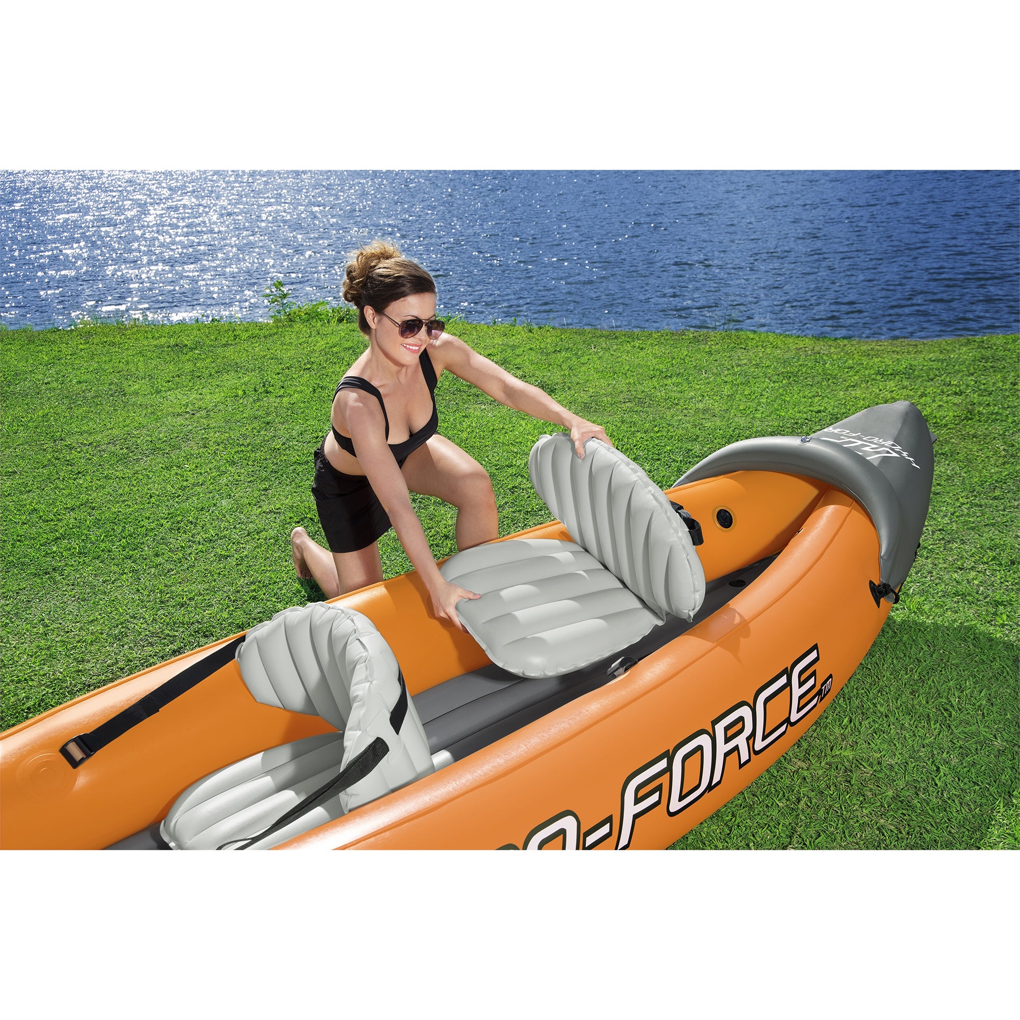 Bestway Hydro Force Lite Rapid 2 Person Inflatable Outdoor Water Sport Kayak Set