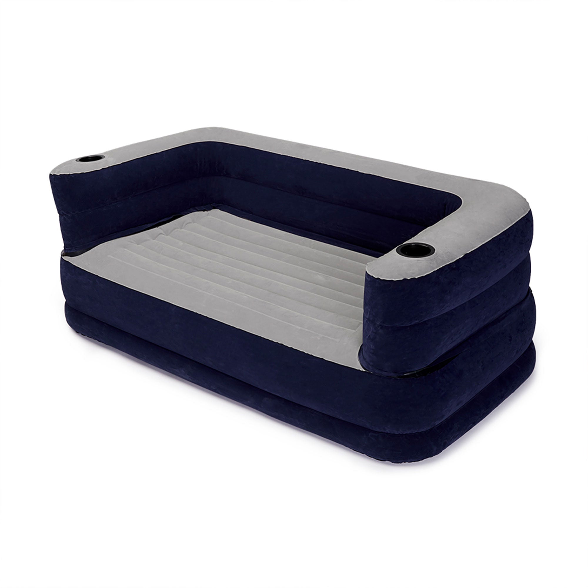 Bestway 65x35x25" Deluxe Air Couch Inflatable, Navy Blue | 75058E (Used)
