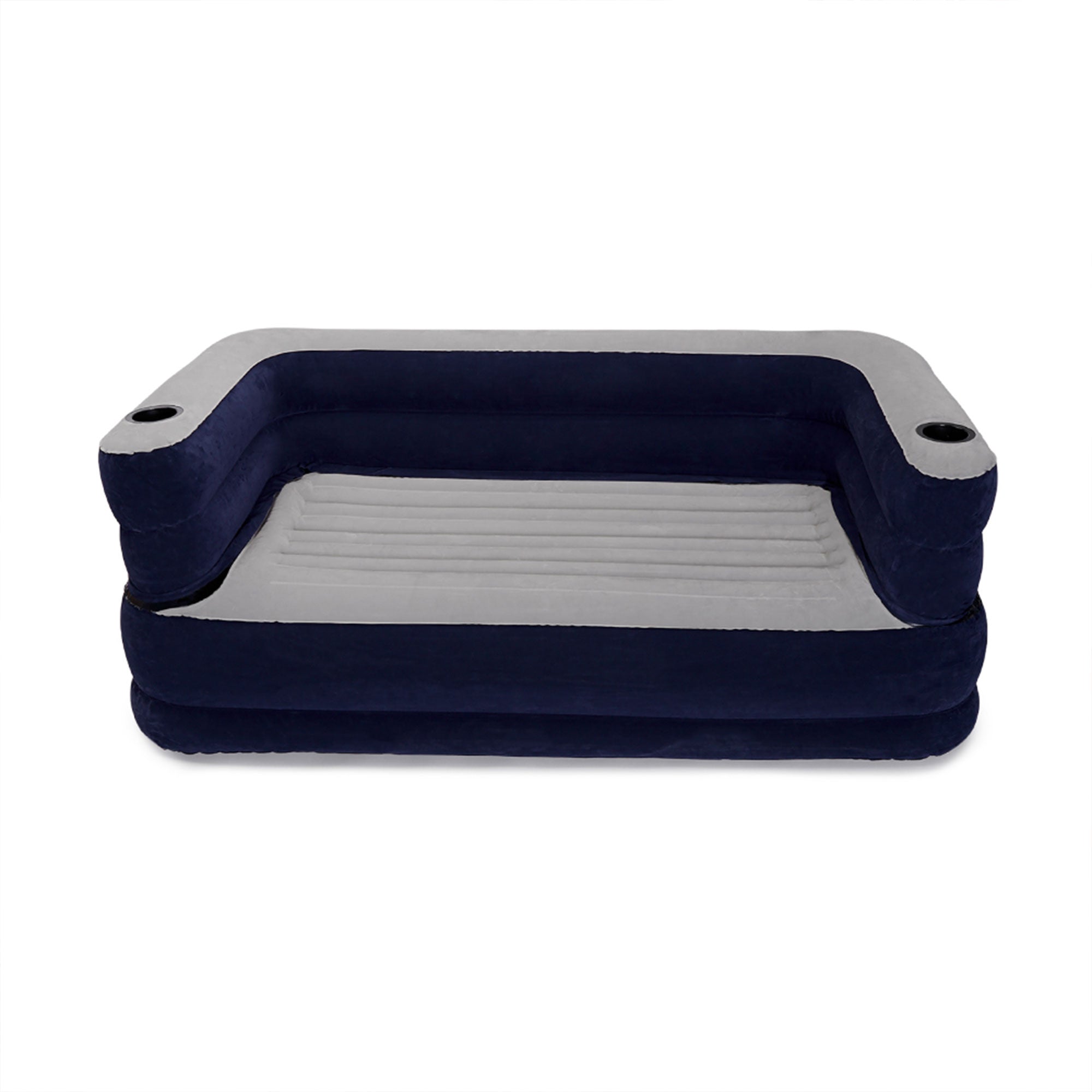 Bestway 65x35x25" Deluxe Air Couch Inflatable, Navy Blue | 75058E (Used)