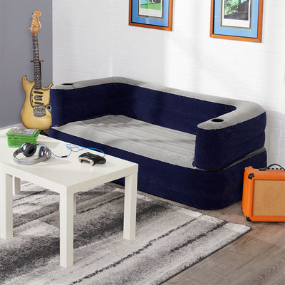 Bestway 65 x 35 x 25 Inches Deluxe Air Couch Inflatable | Navy Blue (Open Box)
